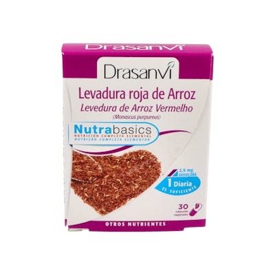DRASANVI Levadura Roja de Arroz 2,9 mg Monacolina K, 30 Cápsulas DRASANVI Levadura Roja de Arroz 2,9 mg Monacolina K, 30 Cápsulas