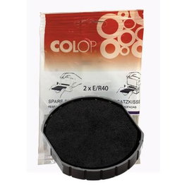 Colop E-R40 Almohadilla para Sello Negro - Paquete de 2 Unidades