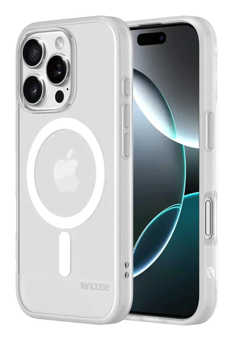 Incase INPH190402-CLR - Funda transparente con MagSafe para Apple iPhone 16 Pro (6.3") - Slim Case con protección antibacteriana y contra caídas