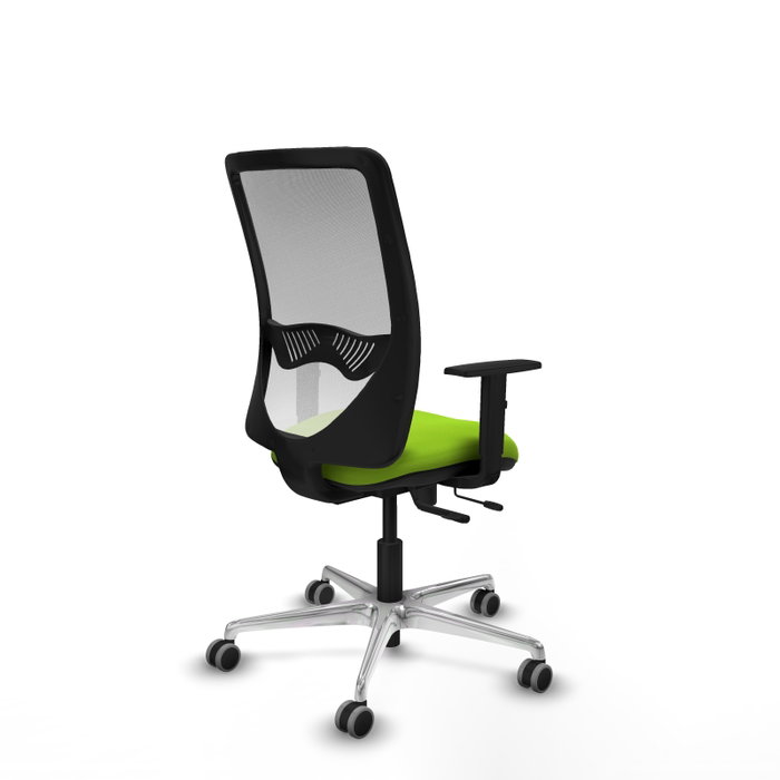 PIQUERAS Y CRESPO Silla de oficina Zulema con mecanismo Sincro/Traslack, Pistacho y Blanco