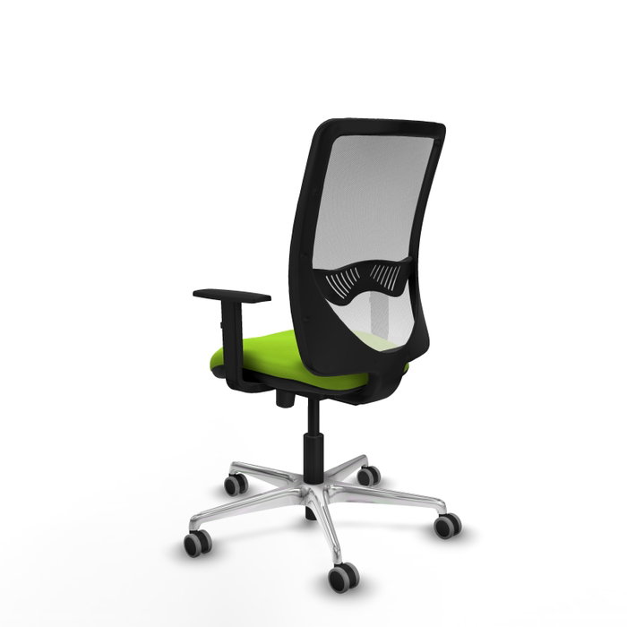 PIQUERAS Y CRESPO Silla de oficina Zulema con mecanismo Sincro/Traslack, Pistacho y Blanco