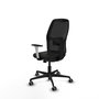 Alfera Buena silla de oficina con brazos blancos, mecanismo Sincro/Traslack, apoyo lumbar regulable y respaldo fijo para un cómodo asiento silla oficina