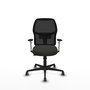 Alfera Buena silla de oficina con brazos blancos, mecanismo Sincro/Traslack, apoyo lumbar regulable y respaldo fijo para un cómodo asiento silla oficina