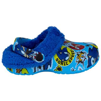 Zapatillas De Casa Zueco Borreguillo Sonic Azul 32-33
