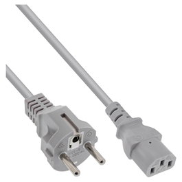 InLine Cable de alimentación 16647D C13 a CEE7/7, 5m, Gris