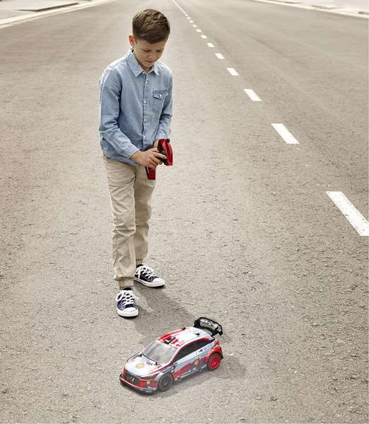 Ninco Coche Radio Control Hyundai I20 WRC Escala 1:16, Emisora 2.4 GHz, Batería y Cargador Incluidos, 25x12.5x11 cm