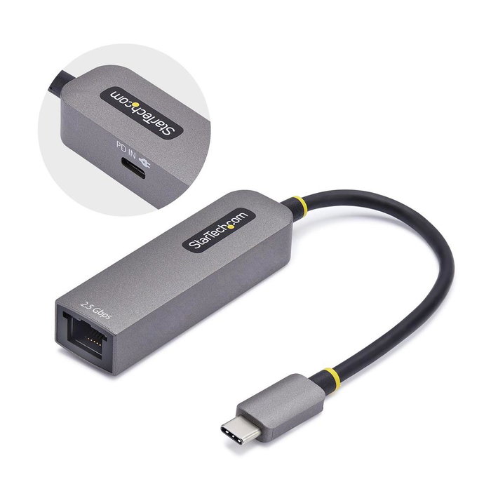 StarTech.com 2.5GbE USB-C a Ethernet Adaptador de Red - USB-C 3.2 Gen 1 / Thunderbolt 3 - 10/100/1000/2500 Mbps StarTech.com 2.5GbE USB-C a Ethernet Adaptador de Red - USB-C 3.2 Gen 1 / Thunderbolt 3 - 10/100/1000/2500 Mbps