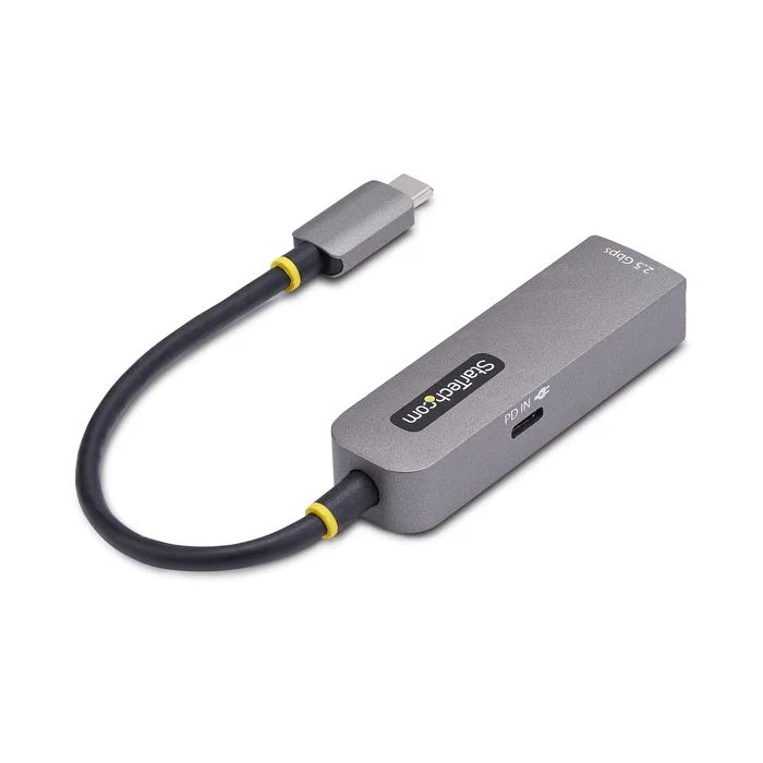 StarTech Adaptador 2GPD3-USB-C-ETHERNET USB-C a Ethernet 2.5GbE con PD de 100W para MacBook, Chromebook, Portátil, iPhone - Chipset Realtek - Compatible con Windows, macOS, Linux