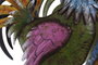 DKD Home Decor Figura de Metal Gallo Surtido de 2 Piezas Multicolor
