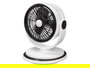 Argon Ventilador de Sobremesa Giratorio, 35W, 2 Velocidades, Color Blanco y Negro, Dimensiones 26x35x26 cm (Set de 4)