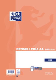 Papel Oxford School A4 100H 90Gr Liso Naranja (Set de 24)