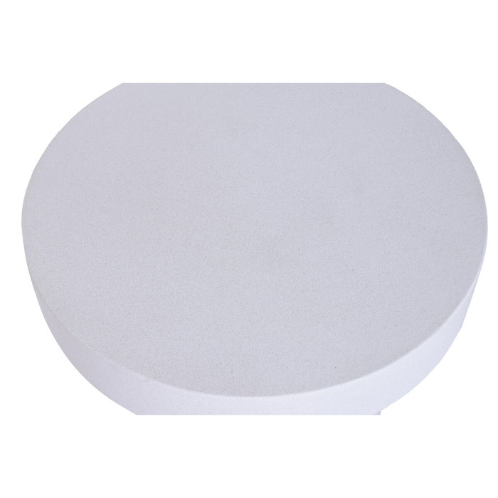 DKD Home Decor Set de 2 Mesas Auxiliares de GRC 60x60x50 cm Blanco