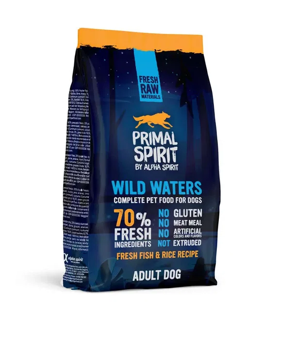 Alpha Spirit Canine Primal 70% Wild Waters Alimento para Perros Adultos 1 kg Alpha Spirit Canine Primal 70% Wild Waters Alimento para Perros Adultos 1 kg