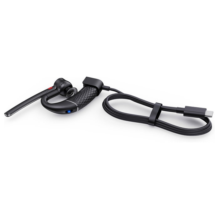 Yealink Auriculares Bluetooth BH71 Lite para Oficina, Inalámbricos y Alámbricos, Gancho de Oído, Negro, 10h Autonomía, Bluetooth 5.3, USB-C, 18g