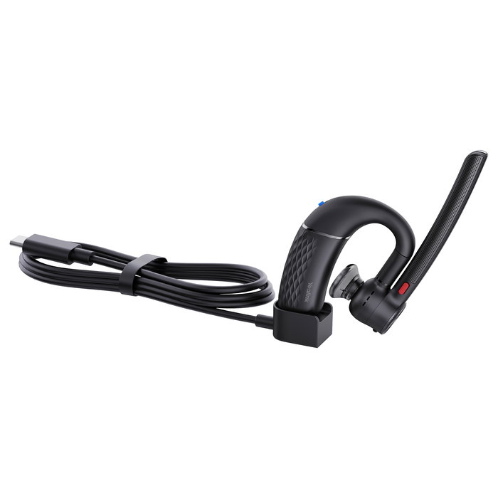Yealink Auriculares Bluetooth BH71 Lite para Oficina, Inalámbricos y Alámbricos, Gancho de Oído, Negro, 10h Autonomía, Bluetooth 5.3, USB-C, 18g