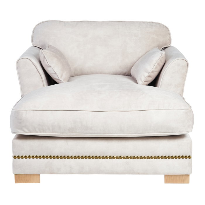 Sofá Chaise Longue Beige Tejido Salón 114 X 155 X 92 cm