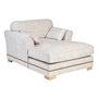 Sofá Chaise Longue Beige Tejido Salón 114 X 155 X 92 cm