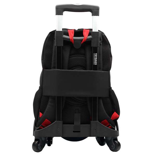 Naruto Cloud Mochila Escolar Adaptable Textil con Carro de 4 Ruedas Giratorias - Medidas: 42 x 31 x 19 cm