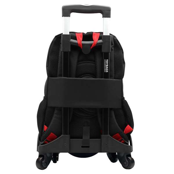 Naruto Cloud Mochila Escolar Adaptable Textil con Carro de 4 Ruedas Giratorias - Medidas: 42 x 31 x 19 cm