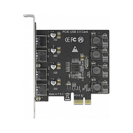 DeLOCK Tarjeta PCI Express x1 a 4 Puertos Externos USB Tipo-A SuperSpeed 5 Gbps USB 3.2 Gen 1 (PCIe 2.0), Para Windows 10/8 y Linux DeLOCK Tarjeta PCI Express x1 a 4 Puertos Externos USB Tipo-A SuperSpeed 5 Gbps USB 3.2 Gen 1 (PCIe 2.0), Para Windows 10/8 y Linux