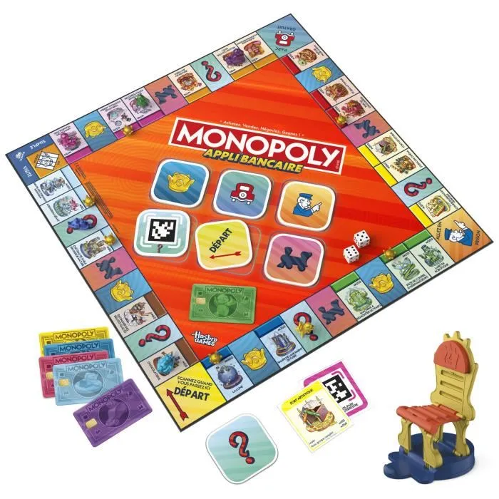 Hasbro Gaming Monopoly Banking App Juego de Mesa con Aplicación para Dispositivos Inteligentes a partir de 8 Años