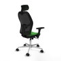 PIQUERAS Y CRESPO Silla de oficina Jorquera con mecanismo Sincro, Verde y Negro