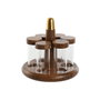 DKD Home Decor Set de 6 Especieros de Acacia e Inox Natural