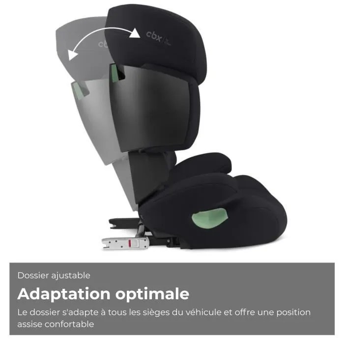 CYBEX Silla de Coche Solution X i-Fix Grupo 2/3 (15-36kg) de 3 a 12 años - Pure Black