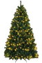 DKD Home Decor Árbol de Navidad Alpina Verde 113 x 180 x 113 cm Colección Dark Forest 647 Ramas Base Metal Luz Cálida