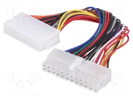 AKYGA Cable de alimentación ATX macho 20pin a ATX hembra 24pin 0,15m