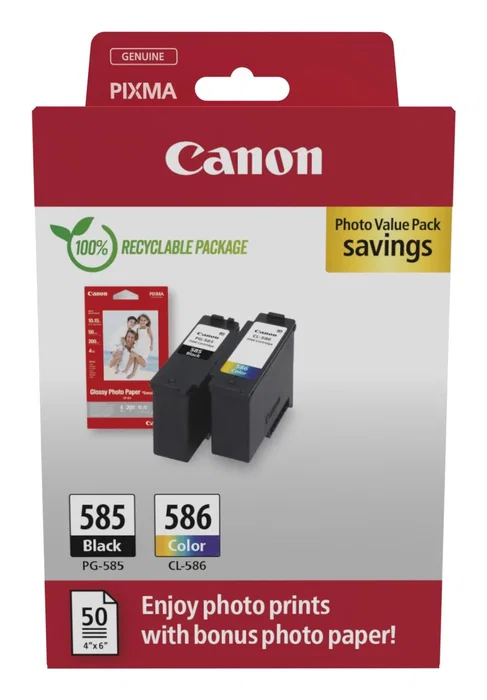 Canon PG-585/CL-586 Photo Value Pack con Fotopapel