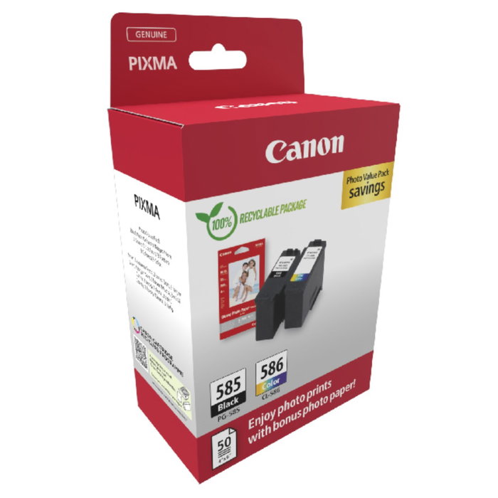 Canon PG-585/CL-586 Photo Value Pack con Fotopapel