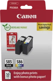 Canon PG-585/CL-586 Multipack Tinta Original BK, C, M, Y