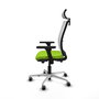PIQUERAS Y CRESPO Silla de oficina Haches con mecanismo Sincro/Traslack Pistacho y Blanco