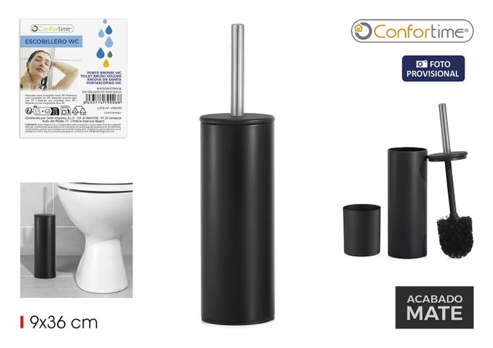 Confortime Escobillero WC Inox Black Confortime Escobillero WC Inox Black