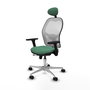 PIQUERAS Y CRESPO Silla de oficina Jorquera Verde esmeralda y Blanco