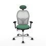 PIQUERAS Y CRESPO Silla de oficina Jorquera Verde esmeralda y Blanco
