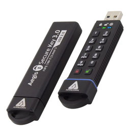 Apricorn Aegis Secure Key 3.0 - Unidad USB Segura Encryptada, 480 GB, USB 3.2 Gen 1, IP68, Resistente al Agua y Polvo, Teclado PIN, FIPS 140-2 Nivel 3 Validado