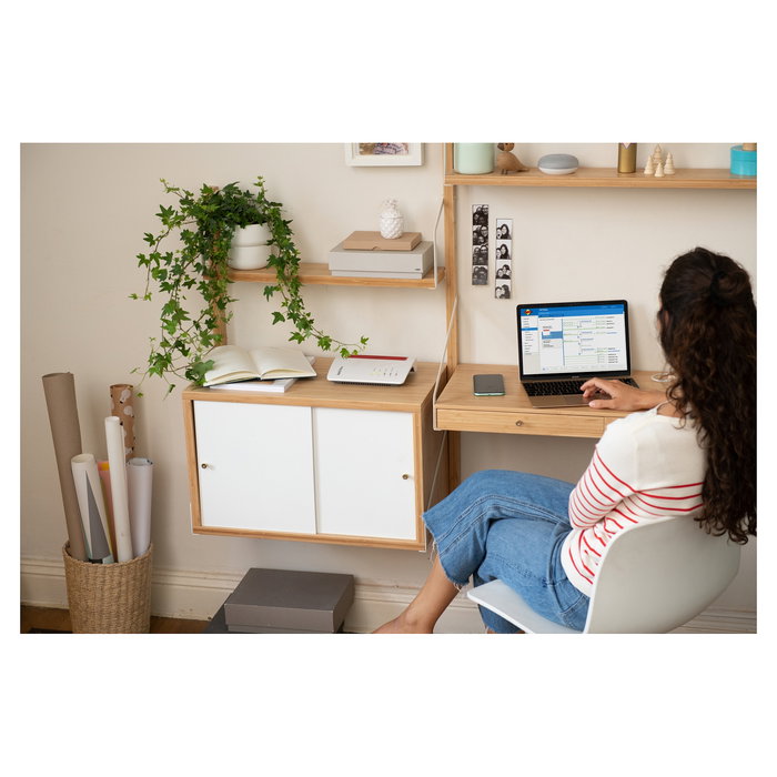 FRITZ!Box 7530 AX Router WiFi 6 Dual-Band con DSL, 4 puertos Gigabit Ethernet, VoIP DECT y soporte 3G, Color Blanco