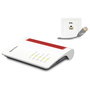 FRITZ!Box 7530 AX Router WiFi 6 Dual-Band con DSL, 4 puertos Gigabit Ethernet, VoIP DECT y soporte 3G, Color Blanco