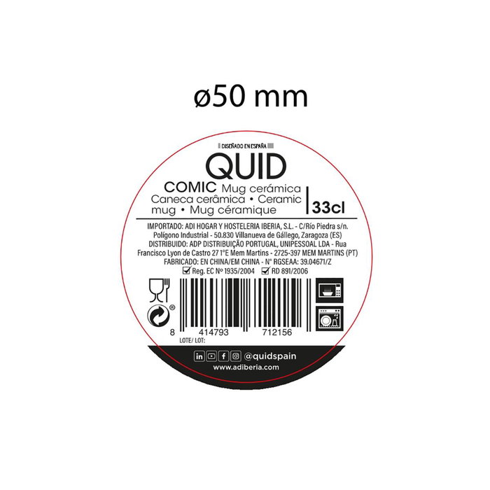 Mug Cerámico Comic Quid 33 cL (12 Unidades) Mug Cerámico Comic Quid 33 cL (12 Unidades)