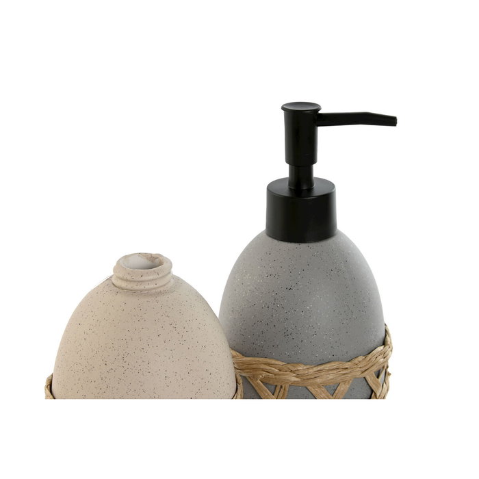 DKD Home Decor Dosificador Dolomite Fibra 320 ml (Pack de 2, Surtido Crema y Gris) DKD Home Decor Dosificador Dolomite Fibra 320 ml (Pack de 2, Surtido Crema y Gris)