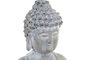 DKD Home Decor Figura de Buda Envejecido en Fibra de Vidrio Gris