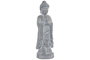 DKD Home Decor Figura de Buda Envejecido en Fibra de Vidrio Gris