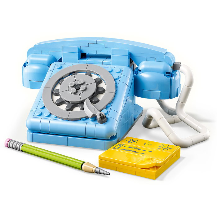 LEGO Creator 31174 Set de Construcción Teléfono Retro 3en1 con Disco Giratorio y Notas Adhesivas, Juguete de Decoración para +8 Años