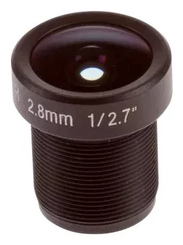 Axis Lente M12 2.8mm F1.2 Objetivo Gran Angular 170° para Cámaras M3905-R, P3905-R Mk III - Interfaz M12, Interior, Negro