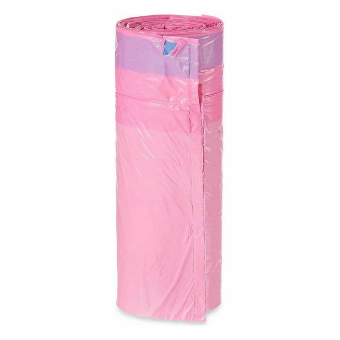 Bolsas de Basura Rosa Polietileno 30 L Perfumado Autocierre 15 Unidades