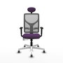 PIQUERAS Y CRESPO Silla de oficina Motilla con mecanismo Sincro/Traslack, Morado y Gris