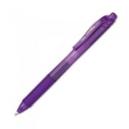 Pentel Energel X 107 Bolígrafo Retráctil Violeta 0,7 mm, Pack de 12