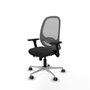 PIQUERAS Y CRESPO Silla de oficina Cilanco con mecanismo Sincro/Traslack, Negro y Gris